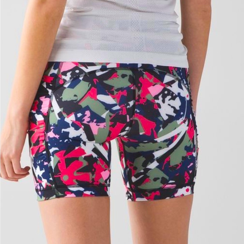 Lululemon Pop Cut Boom Juice Multi  - Mid Rise Stretch Speed Track Short… - Picture 2 of 11
